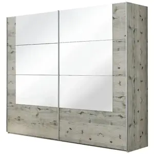 Šatní skříň Talin 250cm Dub Wellington/Zrcadlo obraz