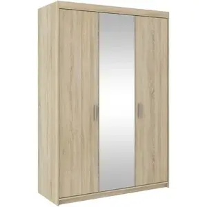 Šatní skříň Elena 133cm Dub Sonoma/Zrcadlo obraz