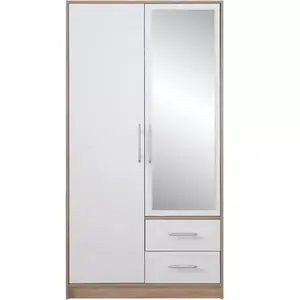 Šatní skříň Smart 100x190x56 cm Dub Sonoma/Bílá obraz