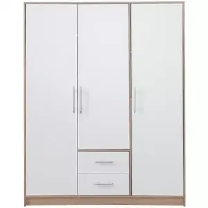 Šatní skříň Smart 150 cm Dub Sonoma/Bílá obraz