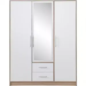 Šatní skříň Smart 150 cm Dub Sonoma/Bílá obraz
