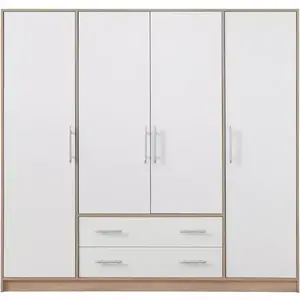 Šatní skříň Smart 200x190x56 cm Dub Sonoma/Bílá obraz