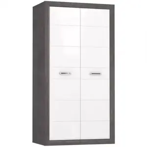 Skříň 103 cm Lenox Bílý Lesk/Beton obraz