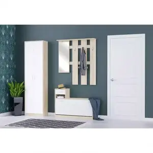 Předsíňová Stěna Alaska 155cm Dub Sonoma/Bílá obraz