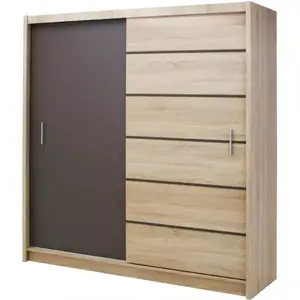 Šatní skříň Sewilla 203cm Dub Sonoma/Lava obraz