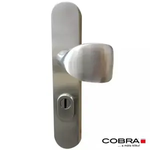Bezpečnostní štítové dveřní kování Cobra C101 PZ90 LI/RE s překrytkou, nikl obraz
