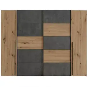 Šatní skříň Narago 2 270cm Dub Artisan/Beton obraz