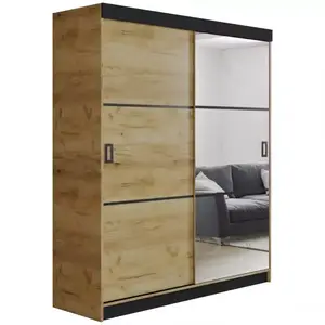Šatní skříň Retro 3l Zrcadlo 138 Kraft Zlatý obraz