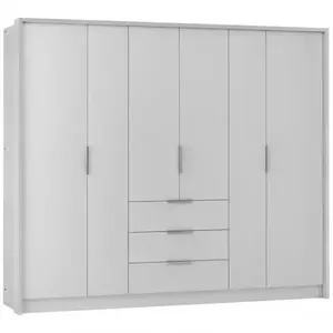 Šatní skříň Bangok 255cm Bílý obraz