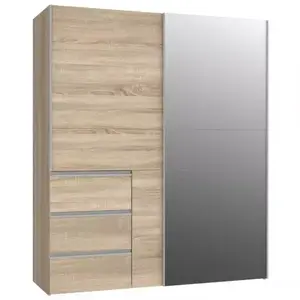 Šatní skříň Winn 170cm Dub Sonoma/Zrcadlo obraz
