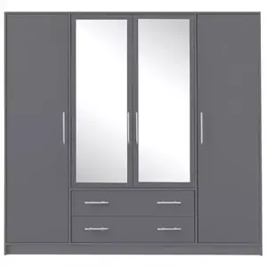 Šatní skříň Smart SRl1 200 cm antracyt obraz