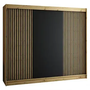 Šatní skříň Lamelo 250 dub artisan/černá obraz