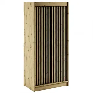 Šatní skříň Lamelo 1 100 dub artisan/černá obraz