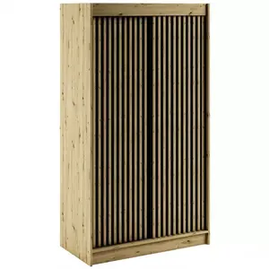 Šatní skříň Lamelo 1 120 dub artisan/černá obraz