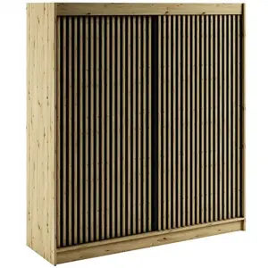 Šatní skříň Lamelo 1 200 dub artisan/černá obraz