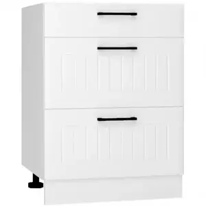 Kuchyňská skříňka Irma D60s/3 bílý puntík matt obraz