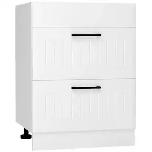 Kuchyňská skříňka Irma D60pc S/2 Zasl bílý puntík matt obraz