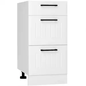 Kuchyňská skříňka Irma D40s/3 bílý puntík matt obraz