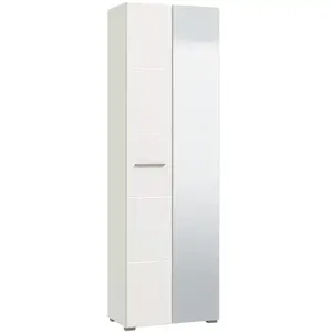 Šatní skříň Beny 60 2d bílá/bílá lesk 11008561 obraz