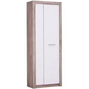 Šatní skříň Astor dub šedá/bílá lesk 11008564 obraz
