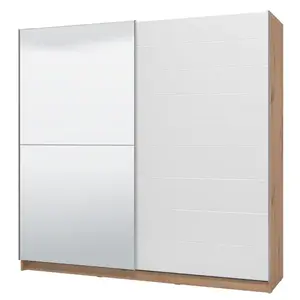 Šatní skříň Mondego 220 artisan/bílá lesk obraz