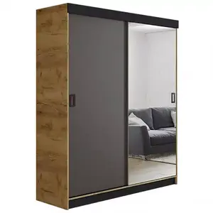 Šatní skříň Retro 138 1l Craft / Přední Grafit obraz