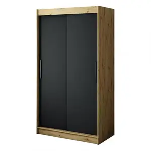 Šatní skříň Halifax T 120 dub Artisan/černá obraz