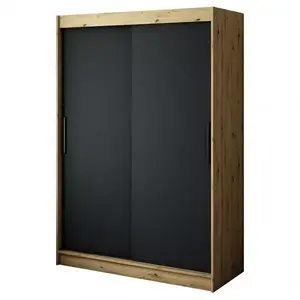 Šatní skříň Halifax T 150 dub Artisan/černá obraz