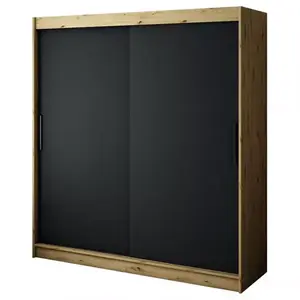 Šatní skříň Halifax T 200 dub Artisan/černá obraz