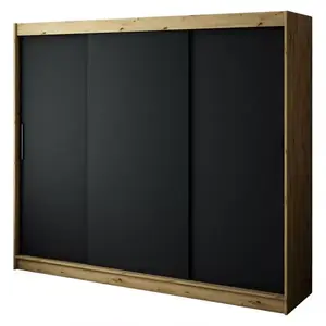 Šatní skříň Halifax T 250 dub Artisan/černá obraz