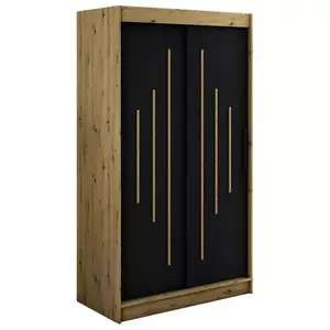 Šatní skříň Halifax Y 120 dub Artisan/černá obraz