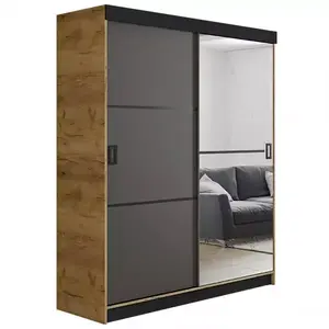 Šatní skříň Retro 138 2l Craft / Přední Grafit obraz