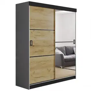 Šatní skříň Retro 138 2l Grafit / Přední Craft obraz