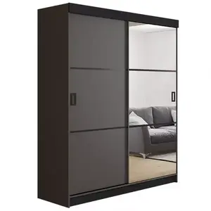 Šatní skříň Retro 138 3l Grafit / Přední Grafit obraz