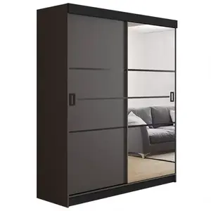 Šatní skříň Retro 138 4l Grafit / Přední Grafit obraz