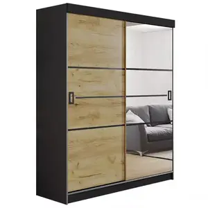 Šatní skříň Retro 138 4l Grafit / Přední Craft obraz