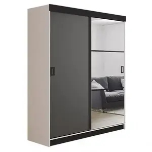 Šatní skříň Retro 138 5l Bílý / Přední Grafit obraz