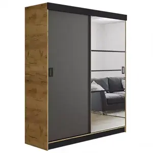 Šatní skříň Retro 138 6l Craft / Přední Grafit obraz