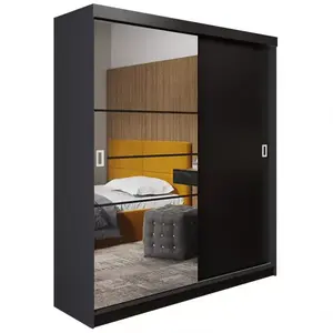 Šatní skříň Retro 138 6l Grafit / Přední Grafit obraz