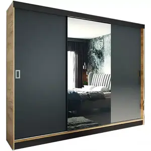 Šatní skříň Retro 200 1l Craft / Přední Grafit obraz