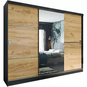 Šatní skříň Retro 200 2l Grafit / Přední Craft obraz