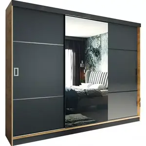 Šatní skříň Retro 200 3l Craft / Přední Grafit obraz