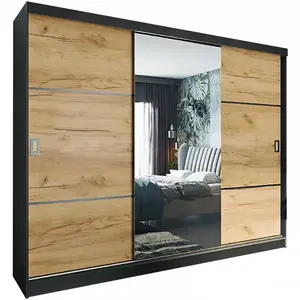 Šatní skříň Retro 200 3l Grafit / Přední Craft obraz