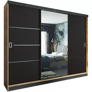 Šatní skříň Retro 200 4l Craft/ Přední Černá obraz