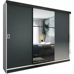 Šatní skříň Retro 200 5l Bílý / Přední Grafit obraz