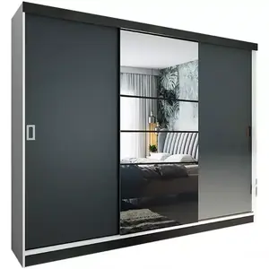 Šatní skříň Retro 200 6l Bílý / Přední Grafit obraz