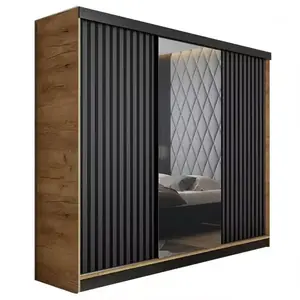 Šatní skříň Malani 200 L Craft / Přední Grafit obraz