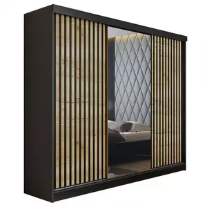 Šatní skříň Malani 200 L Grafit / Přední Craft obraz