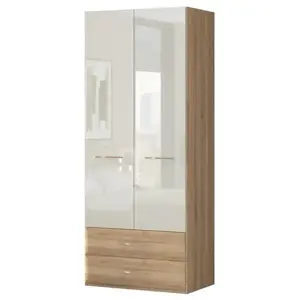 Šatní skříň 2d2s Gala p22/gl pacific walnut/beige obraz