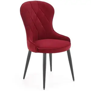 Židle K366 látka velvet/kov bordó obraz